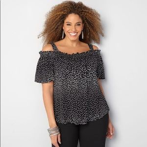 Avenue cold shoulder top